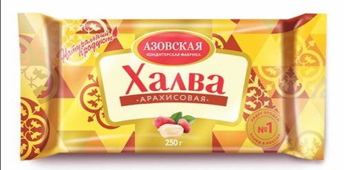 Characteristics Halva peanut Azov confectionery factory    250g