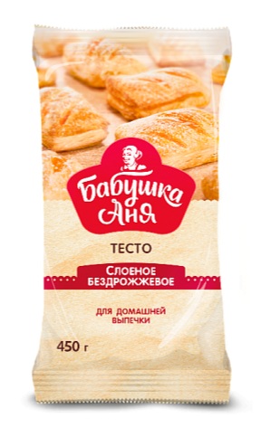 Puff pastry "Babushka Anya" yeast-free, frozen, 450g