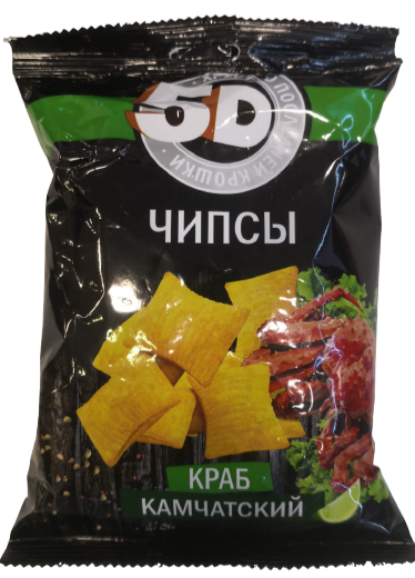 5D Wheat chips with Kamchatka crab flavor 45g
