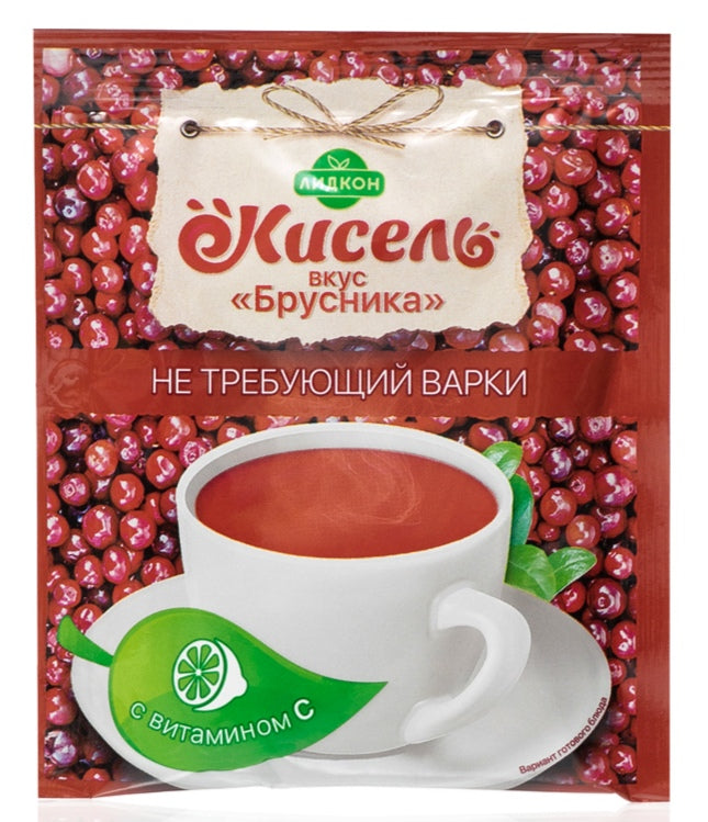 Kissel taste "Lingonberry" with vitamin C does not require boiling 25g