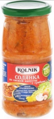 Solyanka "Rolnik" from fresh cabbage with mushrooms, 450g