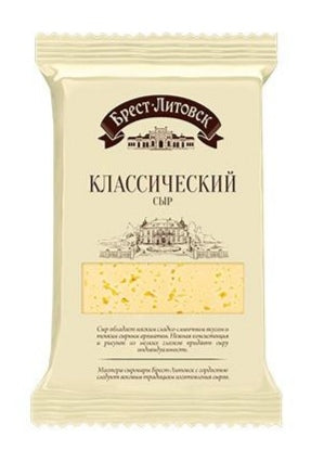 Cheese semi-hard "Brest-Litovsk klassicheskiy", fat in dry matter - 45 %, film 200g