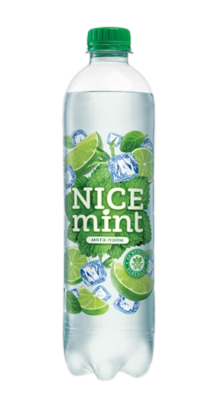 NICE mint carbonated soft drink on fructose with mint and lime flavor  0.53L