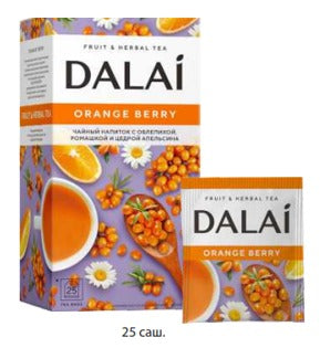 Dalai herbal tea "Orange Berry" with sea buckthorn, chamomile and orange peel 25pcs*1.2g