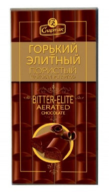 Porous chocolate "Spartak" bitter-elite   75g