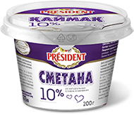 Cream President 10%, 200g