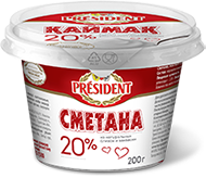 Cream President 20%, 200g