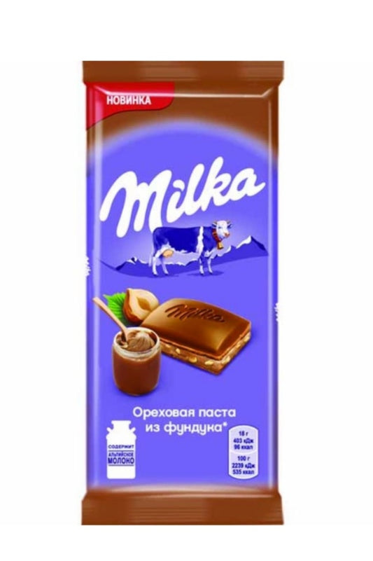 Milka Milk Chocolate With Hazelnut Paste 90g