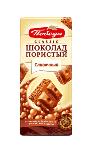 Pobeda Vkusa Classic Aerated Creamy Chocolate  65g