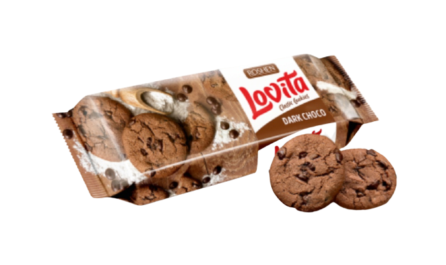 Lovita Classic cookies with cocoa and icing pieces  150g