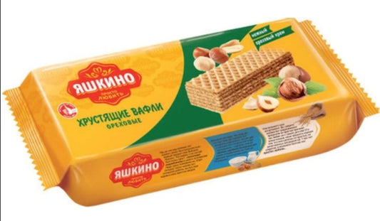 Yashkino waffles with nut flavor  300g