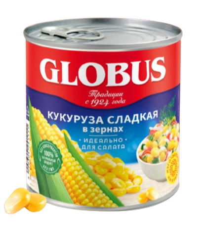 Sweet corn "Globus" 425g