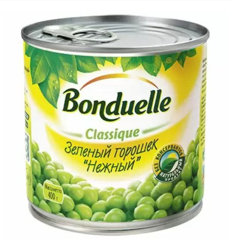 Green peas "Bonduelle" tender, 400g