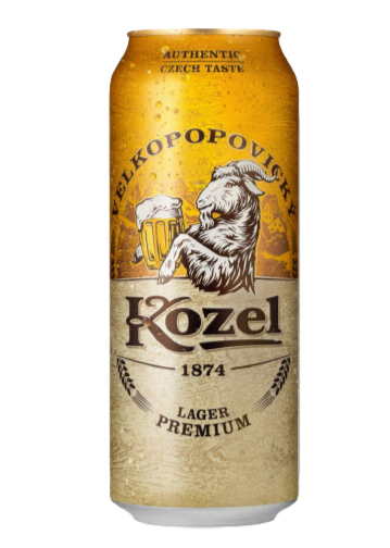 Pale beer VELKOPOPOVICKY KOZEL high-quality lager filter pasteurization, 4%, 0.45L