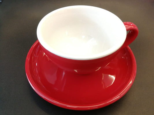 Red classic coffee cup and saucer 300ml