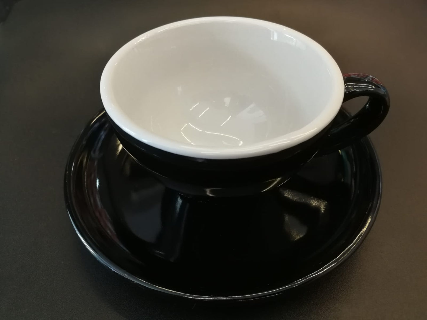 Black classic coffee cup and saucer 300ml