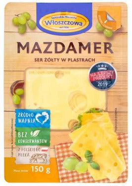 Mazdamer cheese 45% 150g slice / cutting Poland Wloszczowa