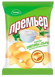 Premier potato chips with sour cream and cheese flavor 110g