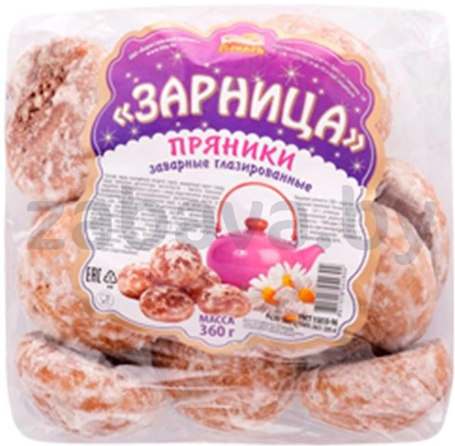 Gingerbreads "Beresteyskiy Pekar" "Zarnitsa", glazed, 360g