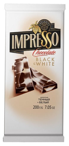 Chocolate "Impresso" dark and white, 200g