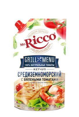 Ketchup Ricco Mediterranean with sun-dried tomatoes, 350g