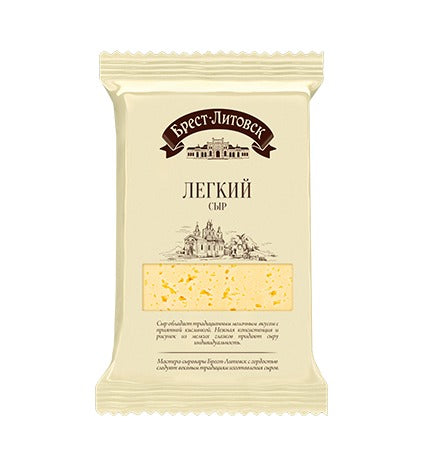 Cheese semi-hard "Brest-Litovsk lyogkiy", fat in dry matter - 35 %, film 200 g легкий