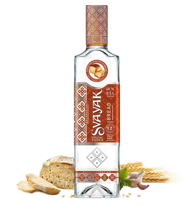 Vodka Svayak. On bread,40%, 0.5L