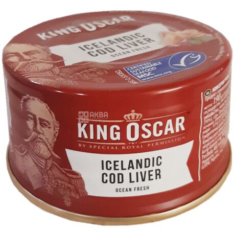 King Oscar, 190 g, Natural cod liver