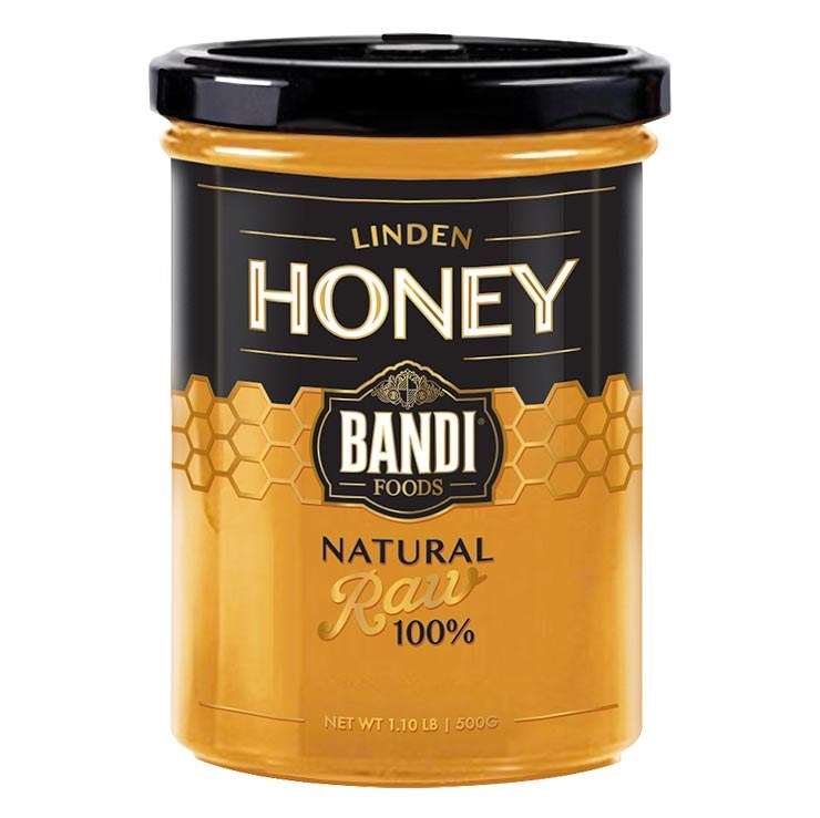 Bandi Linden Honey, Natural Raw 100%, 500g