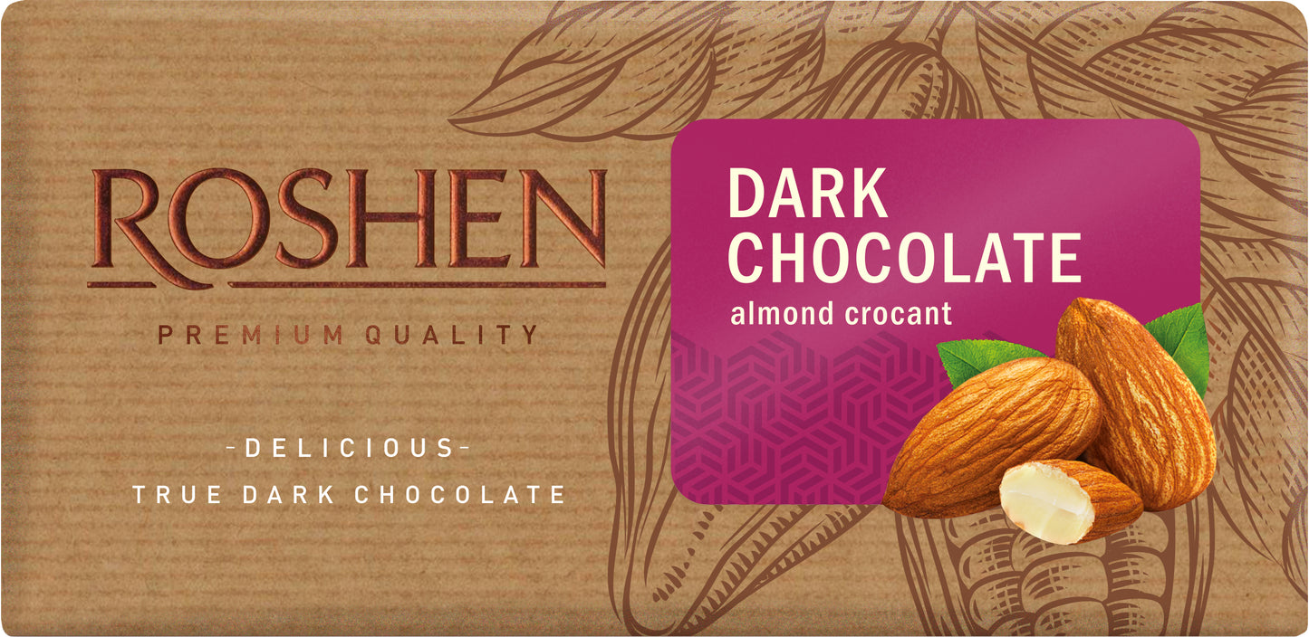 Roshen chocolate with salty almond  90g