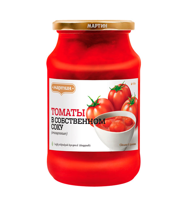 Peeled tomatoes in own juice 930g